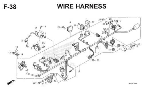 F-38 Wire Harness CBR 150R K45A