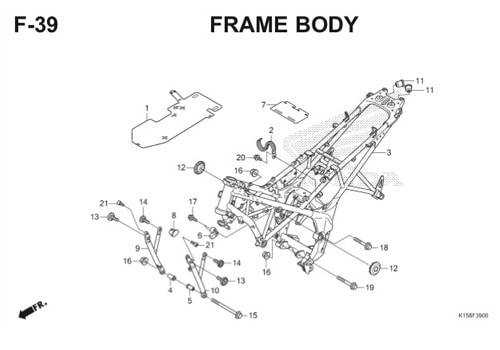 F-39 Frame Body CB150R StreetFire K15