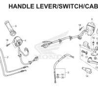 F-4 Handle Lever/Switch/Cable CBR 150R K45A