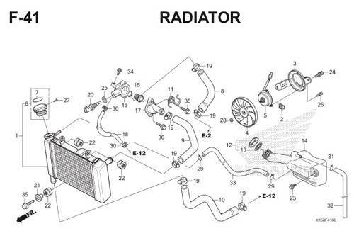 F-41 Radiator CB150R StreetFire K15