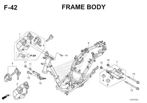 F 42 Frame Body BeAT eSP K25