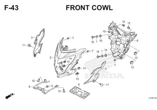 F-43 Front Cowl CB150R StreetFire K15