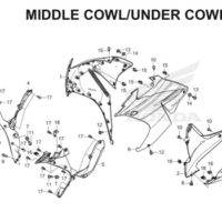 F-45 Middle Cowl/Under Cowl CBR 150R K45A