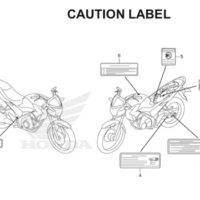 F-49 Caution Label CB150R StreetFire K15