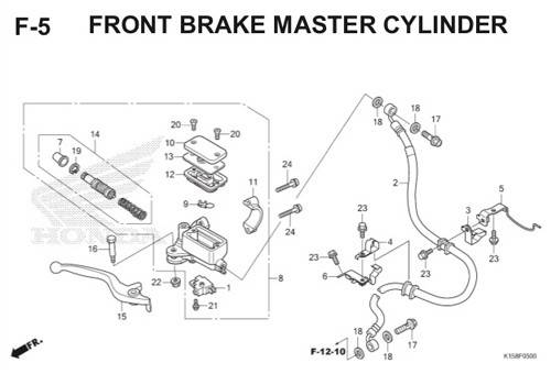 F5 – Front Brake Master Cylinder – Katalog Honda New CB150R StreetFire K15