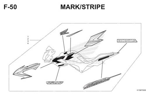 F-50 Mark/Stripe CB150R StreetFire K15