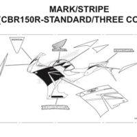 F-50 Mark Stripe (CBR150R Standard Three Color) CBR 150R K45A