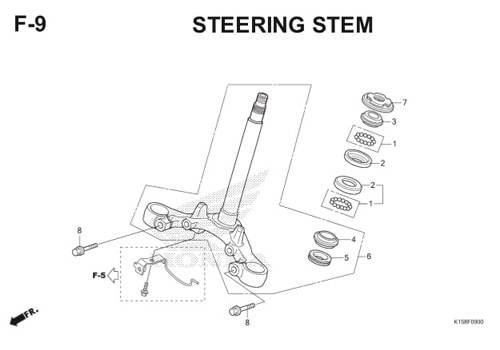 F-9 Steering Stem CB150R StreetFire K15