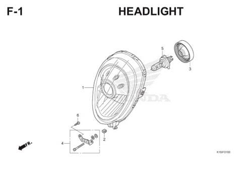 F-1 Headlight Scoopy eSP K16