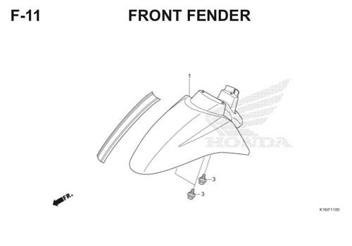 F-11 Front Fender Scoopy eSP K16