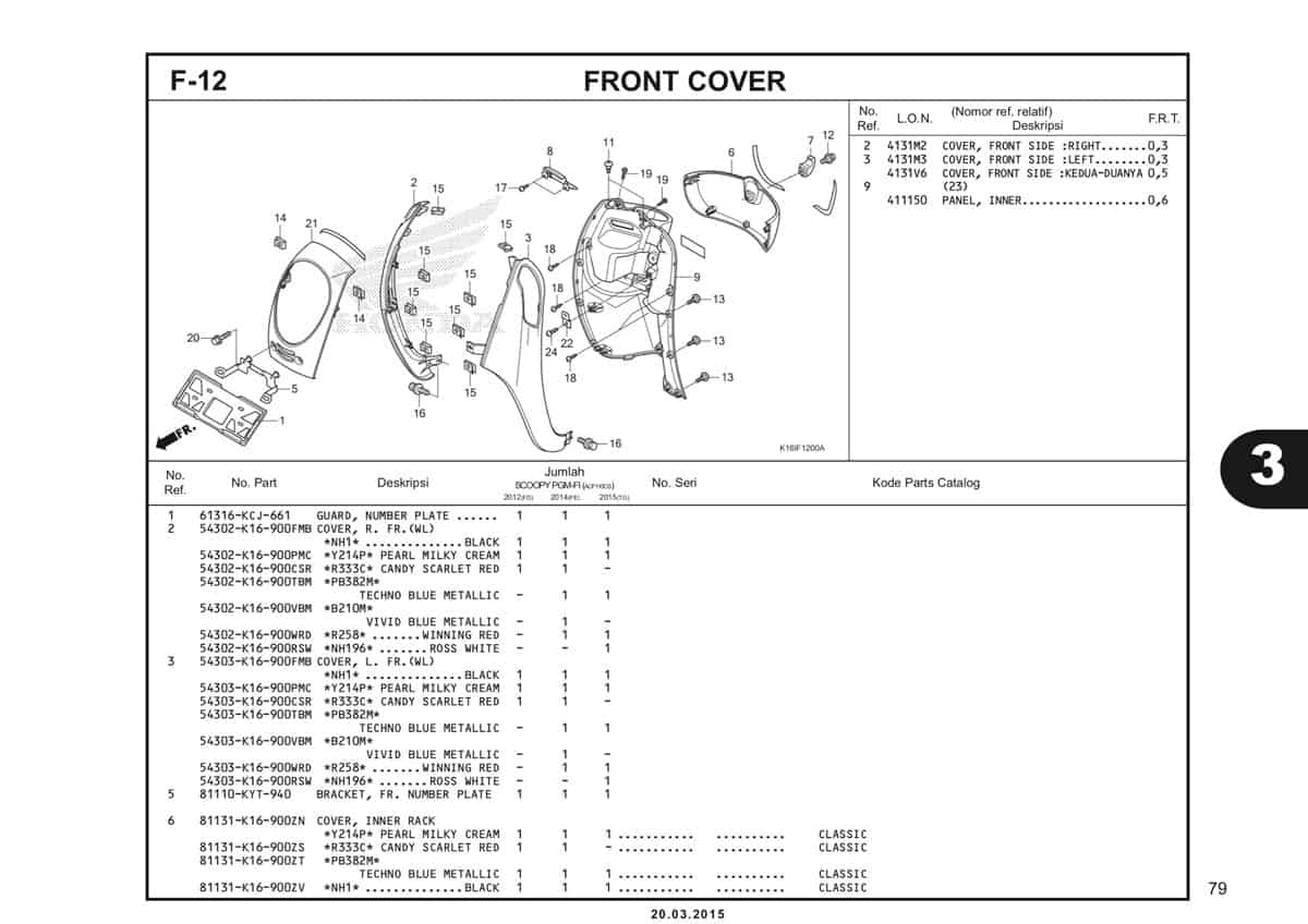 F-12 Front Cover Katalog Scoopy eSP K16