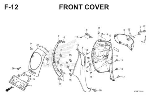 F-12 Front Cover Scoopy eSP K16