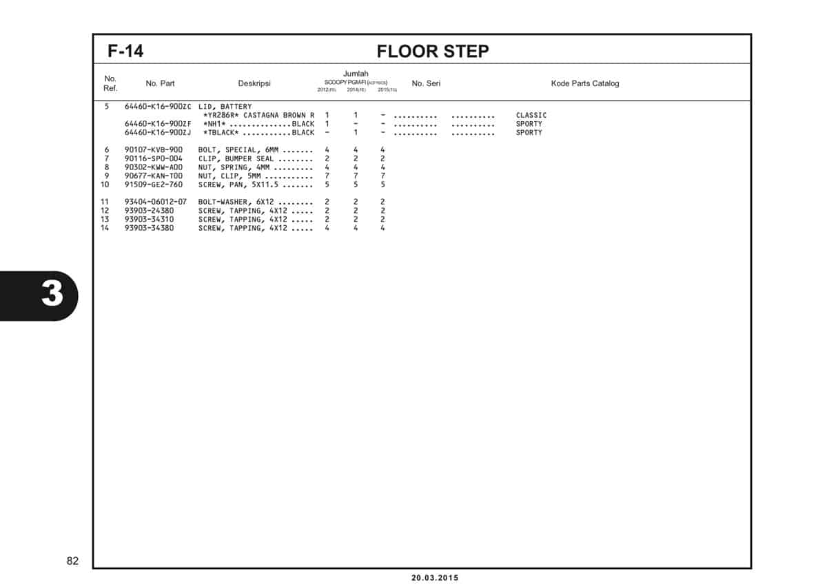 F-14 Floor Step Katalog Scoopy eSP K16