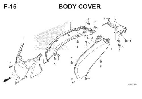 F-15 Body Cover Scoopy eSP K16