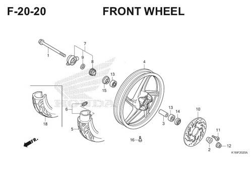 F-20-20 Front Wheel Scoopy eSP K16