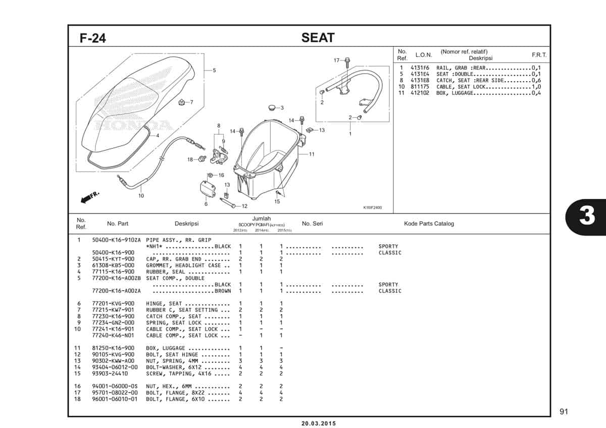 F-24 Seat Katalog Scoopy eSP K16