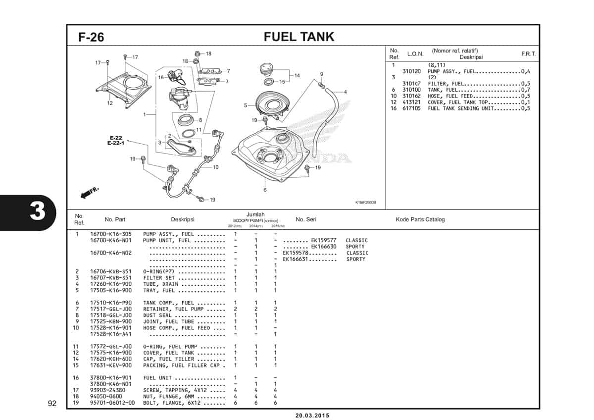 F-26 Fuel Tank Katalog Scoopy eSP K16