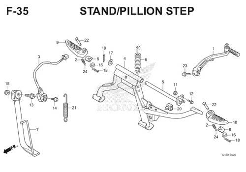 F35 – Stand / Pillion Step – Katalog Honda Scoopy eSP K16