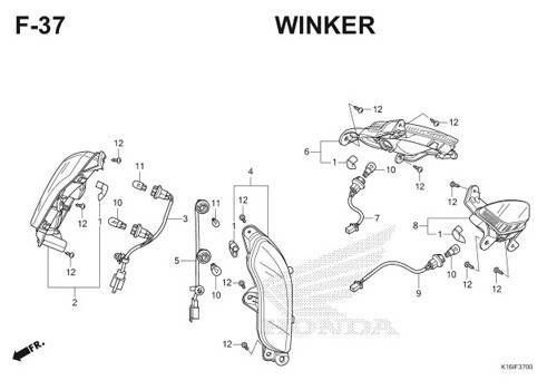 F37 – Winker – Katalog Honda Scoopy eSP K16