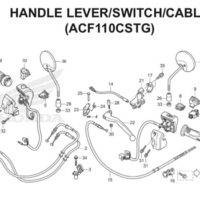 F-4-1 Handle Lever/Switch/Cable (ACF110CSTG) Scoopy eSP K16