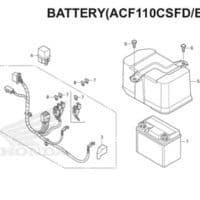 F-40 Battery (ACF110CSFD/E) Scoopy eSP K16