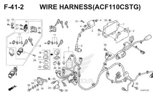 F-41-2 Wire Harness (ACF110CSTG) Scoopy eSP K16