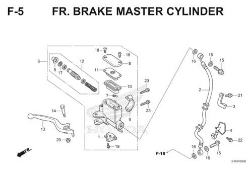 F-5 FR.Brake Master Cylinder Scoopy eSP K16