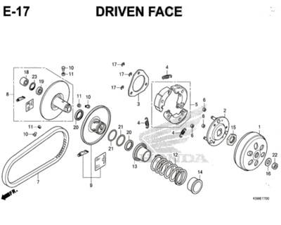 E17 – Driven Face – Katalog Honda New Vario 150 K59J