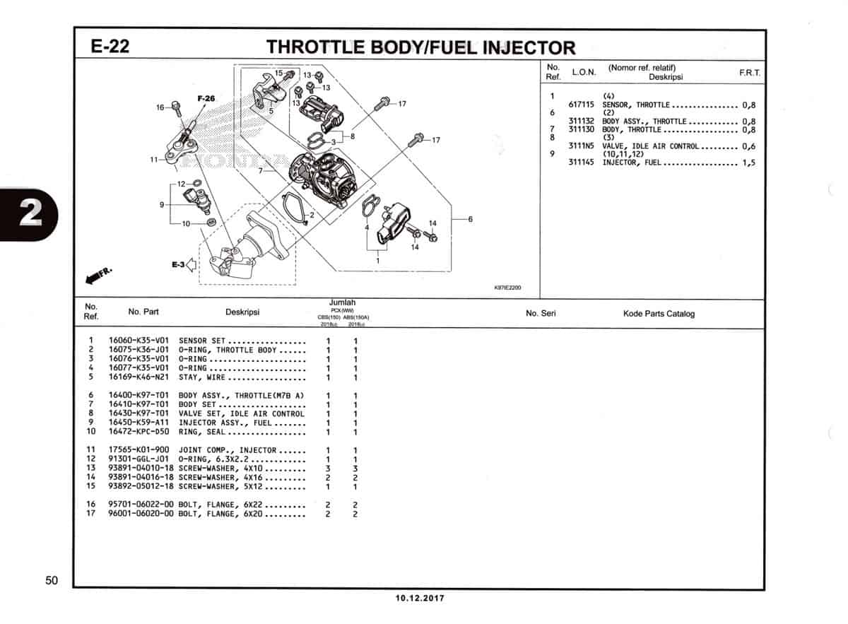 E-22-Throttle-Body-Fuel-Injector-Katalog-Pcx-150-K97