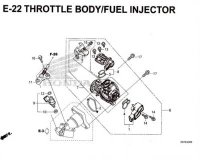 E-22-Throttle-Body-Fuel-Injector-Pcx-150-K97