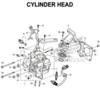 E3 – Cylinder Head – Katalog Honda New Vario 150 K59J