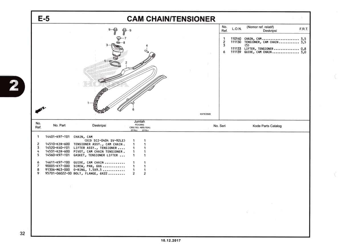 E-5-Cam-Chain-Tensioner-Katalog-Pcx-150-K97