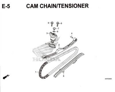 E5- Cam Chain / Tensioner – Katalog Honda PCX 150 K97