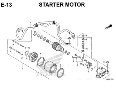 E13 – Starter Motor – Katalog Honda CRF 150L