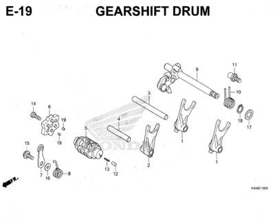 E19-Gearshift-Drum-Honda-Crf-150L