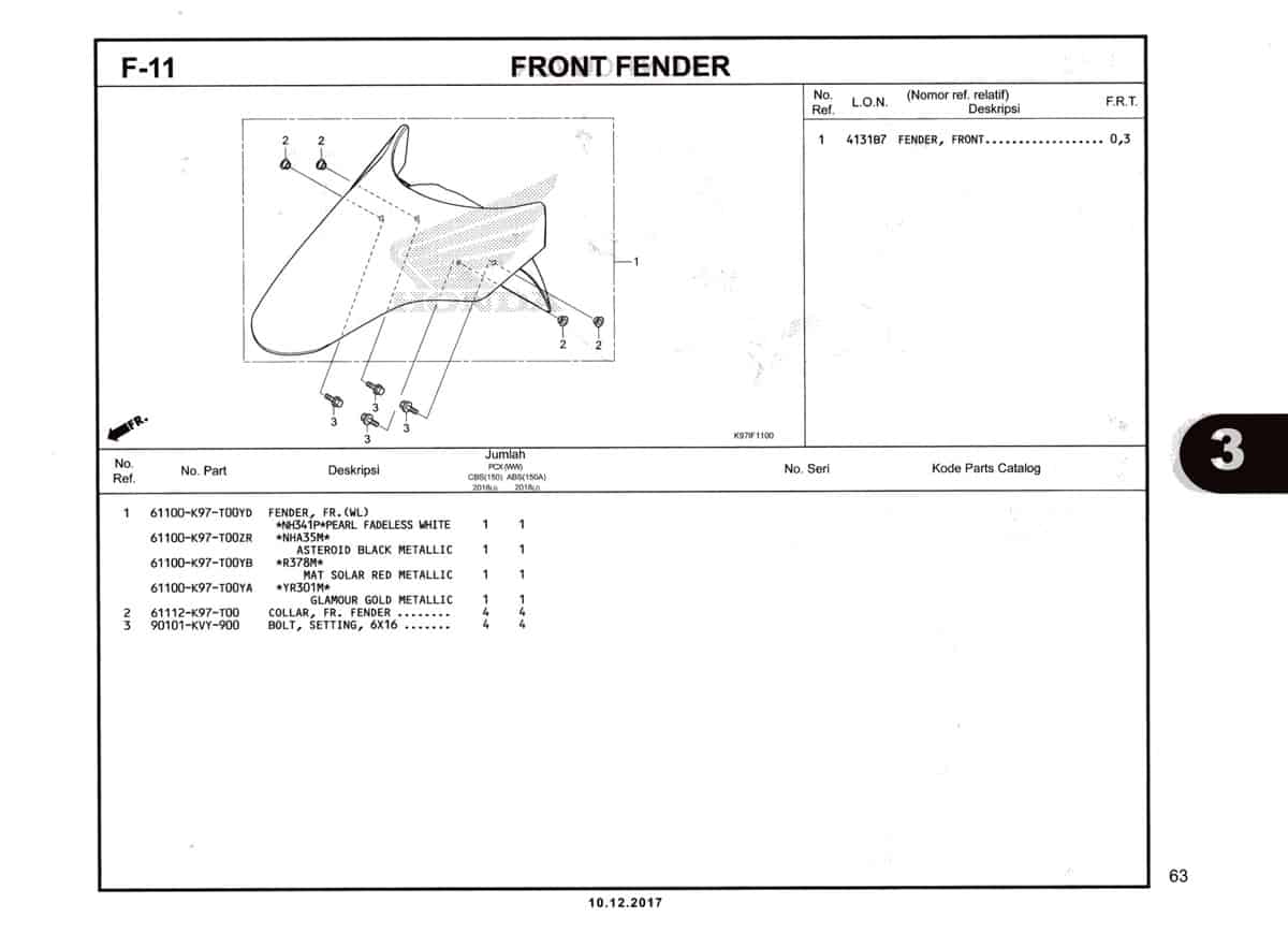 F-11-Front-Fender-Katalog-Pcx-150-K97