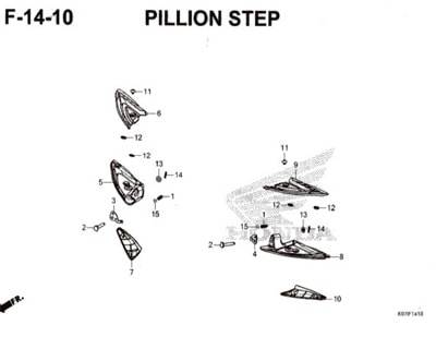 F14-10 – Pillion Step – Katalog Honda PCX 150 K97