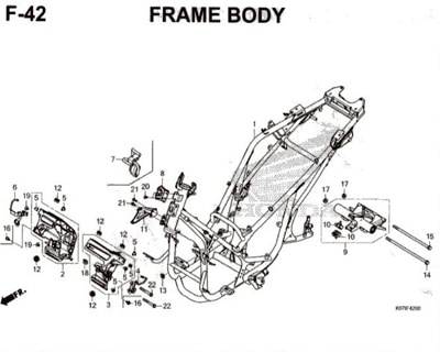 F42 – Frame Body – Katalog Honda PCX 150 K97