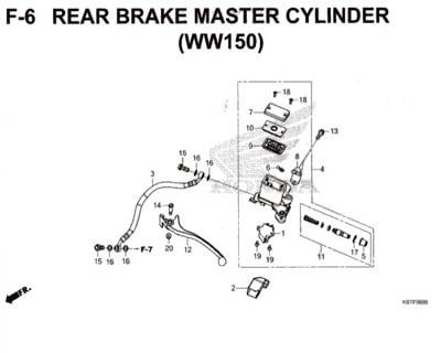 F-6-Rear-Brake-Master-Cylinder-(WW150)-Pcx-150-K97