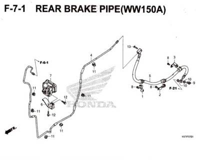 F-7-1-Rear-Brake-Pipe-(WW150A)-Pcx-150-K97