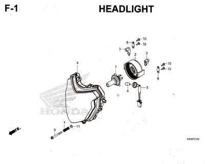 F1 – Headlight – Katalog Honda CRF 150L