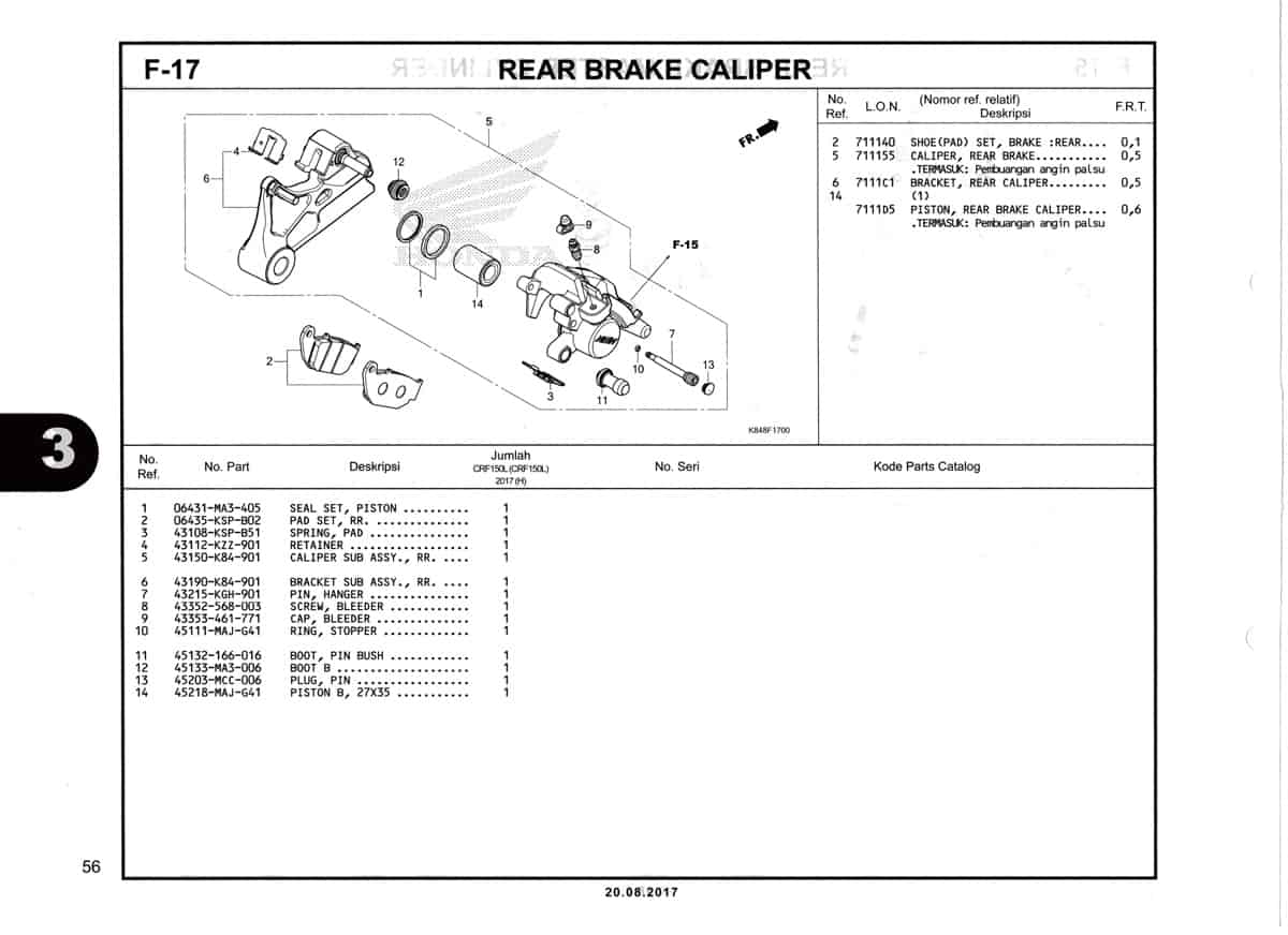 F17-Rear-Brake-Caliper-Katalog-Honda-Crf-150L