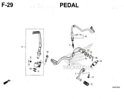 F29 – Pedal – Katalog Honda CRF 150L