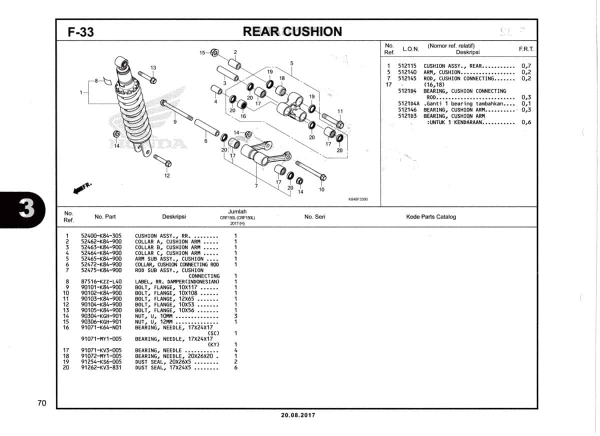 F33-Rear-Cushion-Katalog-Honda-Crf-150L