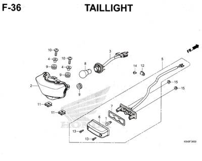 F36 – Taillight – Katalog Honda CRF 150L