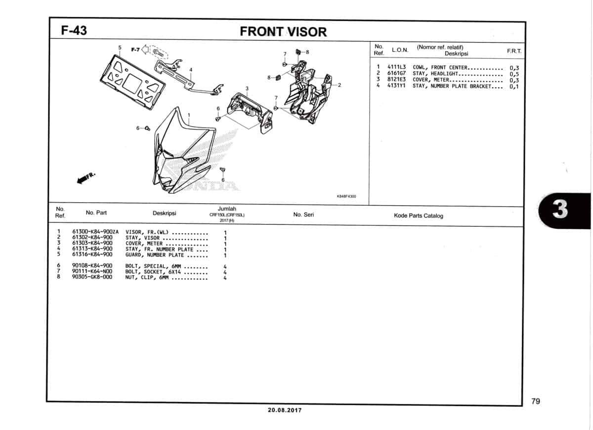 F43-Front-Visor-Katalog-Honda-Crf-150L