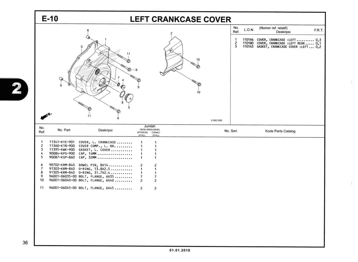 E-10-Left-Crankcase-Cover-Katalog-CB150-Verza