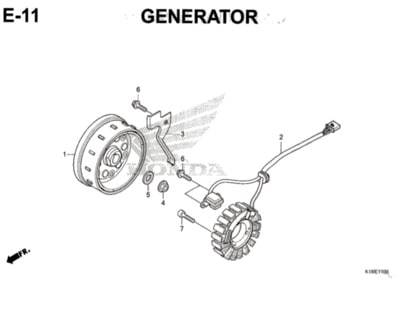 E11 – Generator – Katalog Honda CB150 Verza