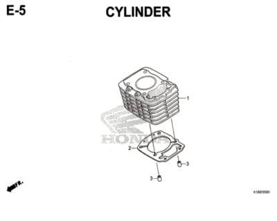 E5 – Cylinder – Katalog Honda CB150 Verza