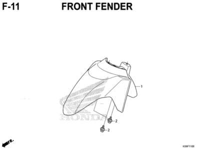 F11 – Front Fender – Katalog Honda New Vario 150 K59J